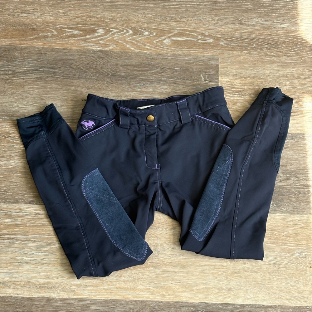 Purple and Navy Breeches Sleek Fit